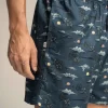 Pantaloneta de baño masculina con práctico bolsillo al lado derecho - Imagen 4